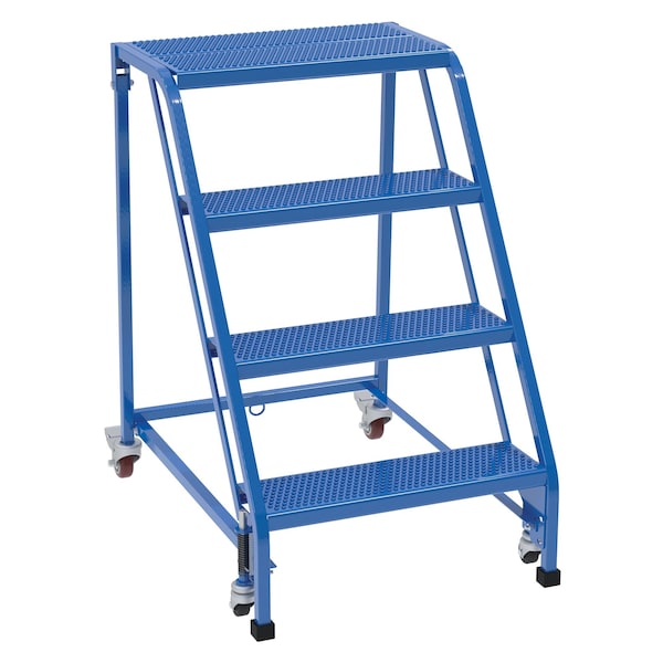 40 H Steel PW Ladder, Perforated, 4 Step, No Rail, 4 Steps